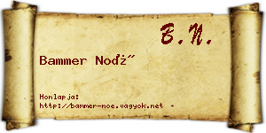 Bammer Noé névjegykártya
